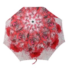 Flower Roses Heart Art Abstract Folding Umbrellas by Nexatart