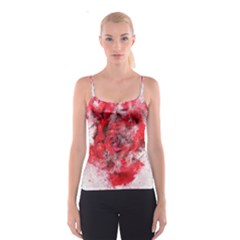 Flower Roses Heart Art Abstract Spaghetti Strap Top by Nexatart