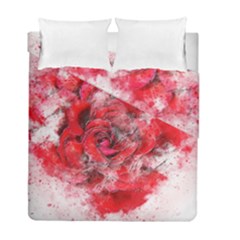 Flower Roses Heart Art Abstract Duvet Cover Double Side (full/ Double Size) by Nexatart