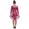 Flower Roses Heart Art Abstract Quarter Sleeve Skater Dress View2