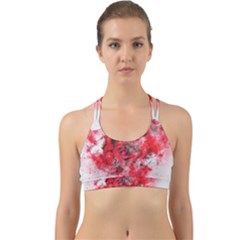 Flower Roses Heart Art Abstract Back Web Sports Bra