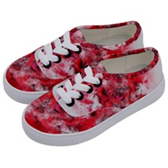 Flower Roses Heart Art Abstract Kids  Classic Low Top Sneakers by Nexatart