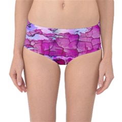 Background Crack Art Abstract Mid-waist Bikini Bottoms by Nexatart