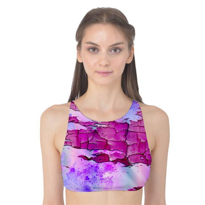 Background Crack Art Abstract Tank Bikini Top