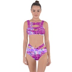 Background Crack Art Abstract Bandaged Up Bikini Set 