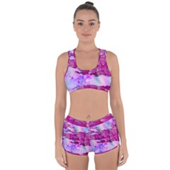 Background Crack Art Abstract Racerback Boyleg Bikini Set by Nexatart