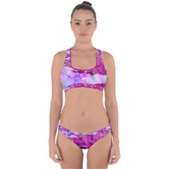 Background Crack Art Abstract Cross Back Hipster Bikini Set by Nexatart