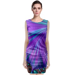 Abstract Fractal Fractal Structures Classic Sleeveless Midi Dress