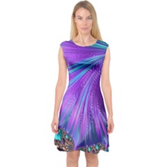 Abstract Fractal Fractal Structures Capsleeve Midi Dress by Nexatart