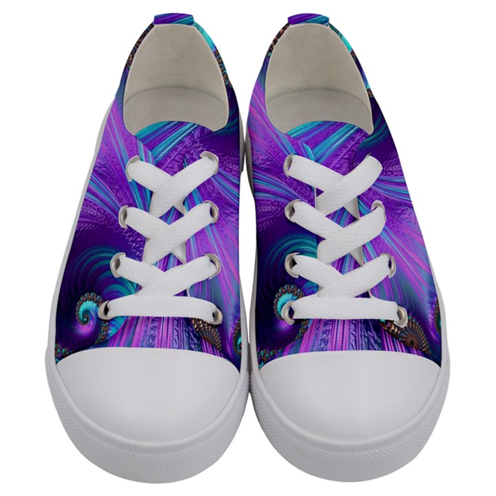 Abstract Fractal Fractal Structures Kids  Low Top Canvas Sneakers