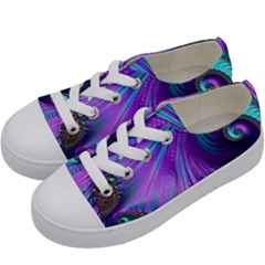 Abstract Fractal Fractal Structures Kids  Low Top Canvas Sneakers