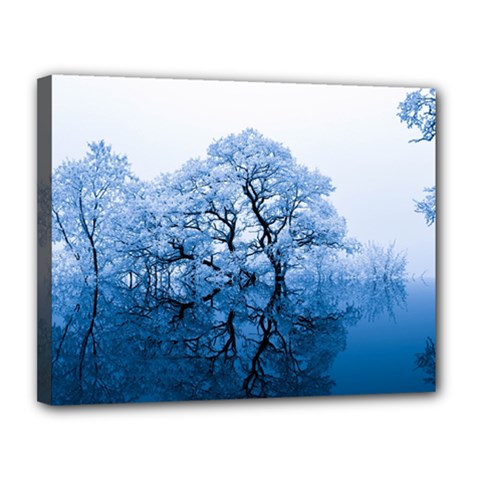 Nature Inspiration Trees Blue Canvas 14  X 11  by Nexatart