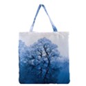 Nature Inspiration Trees Blue Grocery Tote Bag View1