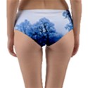 Nature Inspiration Trees Blue Reversible Mid-Waist Bikini Bottoms View4