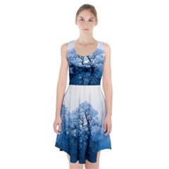 Nature Inspiration Trees Blue Racerback Midi Dress by Nexatart