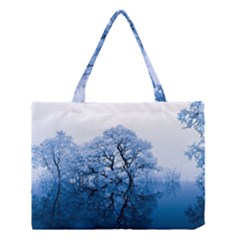 Nature Inspiration Trees Blue Medium Tote Bag by Nexatart