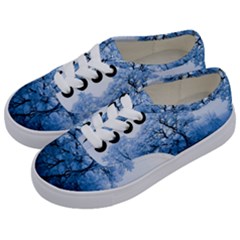 Nature Inspiration Trees Blue Kids  Classic Low Top Sneakers by Nexatart