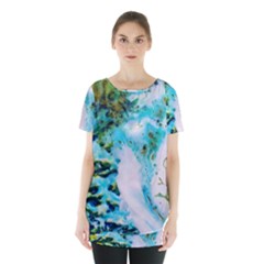 Abstract Art Modern Detail Macro Skirt Hem Sports Top