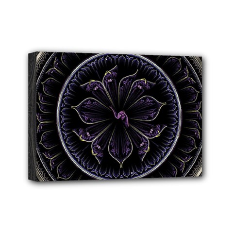 Fractal Abstract Purple Majesty Mini Canvas 7  X 5  by Nexatart