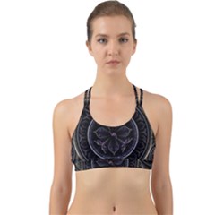 Fractal Abstract Purple Majesty Back Web Sports Bra