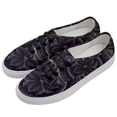 Fractal Abstract Purple Majesty Women s Classic Low Top Sneakers