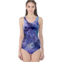 Ink Background Swirl Blue Purple One Piece Swimsuit View1