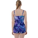 Ink Background Swirl Blue Purple Tie Front Two Piece Tankini View2