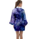 Ink Background Swirl Blue Purple Long Sleeve Kimono Robe View2