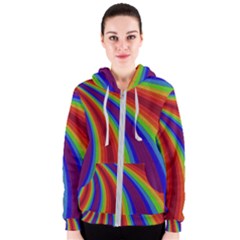 Abstract Pattern Lines Wave Women s Zipper Hoodie by Nexatart