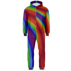 Abstract Pattern Lines Wave Hooded Jumpsuit (men)  by Nexatart