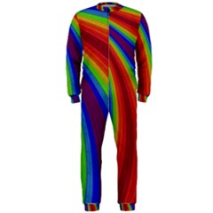 Abstract Pattern Lines Wave Onepiece Jumpsuit (men)  by Nexatart