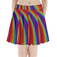 Abstract Pattern Lines Wave Pleated Mini Skirt by Nexatart