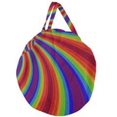 Abstract Pattern Lines Wave Giant Round Zipper Tote by Nexatart