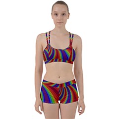 Abstract Pattern Lines Wave Women s Sports Set