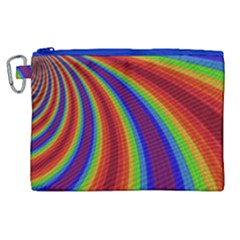 Abstract Pattern Lines Wave Canvas Cosmetic Bag (xl) by Nexatart