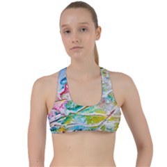 Art Abstract Abstract Art Criss Cross Racerback Sports Bra