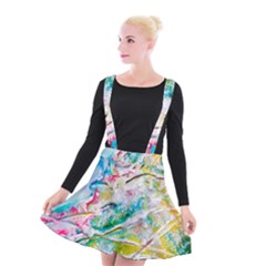 Art Abstract Abstract Art Suspender Skater Skirt by Nexatart