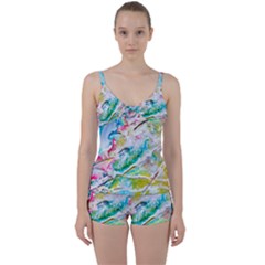 Art Abstract Abstract Art Tie Front Two Piece Tankini by Nexatart