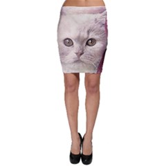 Cat Pet Cute Art Abstract Vintage Bodycon Skirt by Nexatart