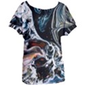 Abstract Flow River Black Women s Oversized Tee View1