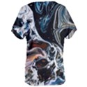 Abstract Flow River Black Women s Oversized Tee View2