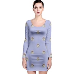 Monster Rats Hand Draw Illustration Pattern Long Sleeve Bodycon Dress by dflcprints