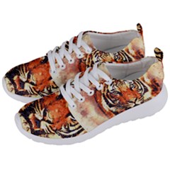 Tiger Portrait Art Abstract Men s Lightweight Sports Shoes by Nexatart