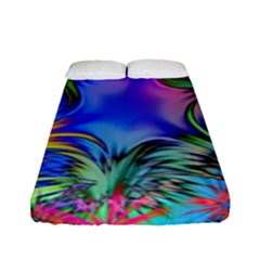 Star Abstract Colorful Fireworks Fitted Sheet (full/ Double Size) by Nexatart