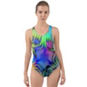 Star Abstract Colorful Fireworks Cut-Out Back One Piece Swimsuit View1