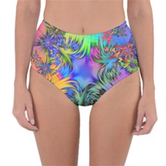 Star Abstract Colorful Fireworks Reversible High-waist Bikini Bottoms by Nexatart