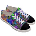 Star Abstract Colorful Fireworks Women s Low Top Canvas Sneakers View3