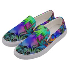 Star Abstract Colorful Fireworks Men s Canvas Slip Ons by Nexatart