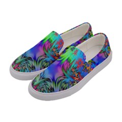 Star Abstract Colorful Fireworks Women s Canvas Slip Ons by Nexatart