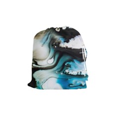 Abstract Painting Background Modern Drawstring Pouches (medium)  by Nexatart